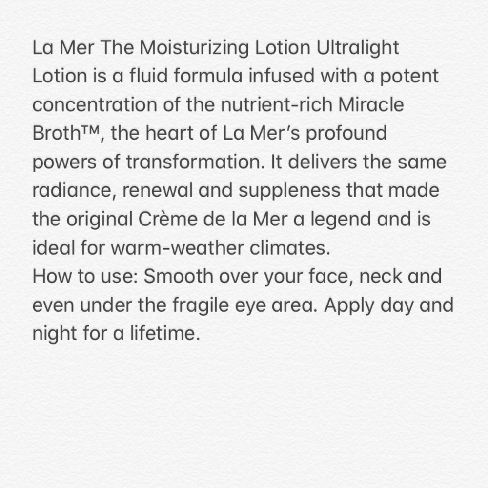 La Mer The Moisturizing lotion 0.24 Try me! - Picture 4 of 5